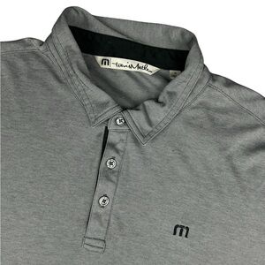 Travis Mathew Polo Shirt Mens XL Gray Short‎ Sleeve Golf Pima Cotton Blend